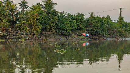 landscape of a river doratana in bagerhat bangladesh