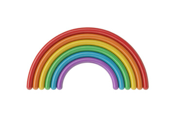 Colorful rainbow arc 3D render