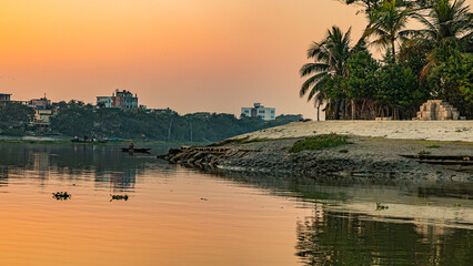landscape of a river doratana in bagerhat bangladesh