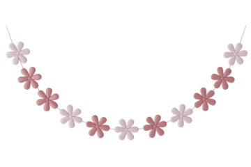 Delicate flower garland, decorative floral string