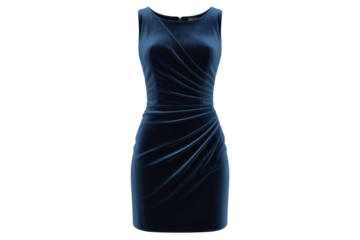 Elegant draped velvet dress