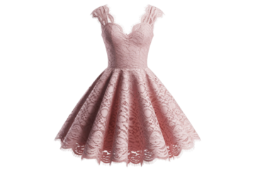 Elegant pink lace dress for women