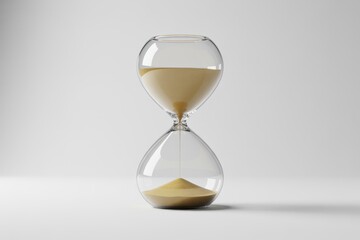 Hourglass on white background
