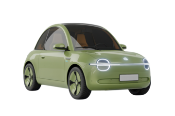 Modern Green Electric Car
