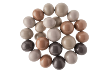 Pile of earthy toned stone sphere