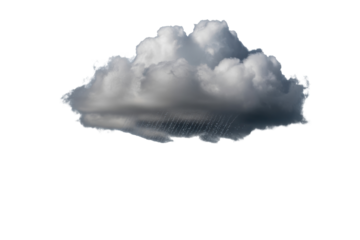 Rain cloud isolated weather concept