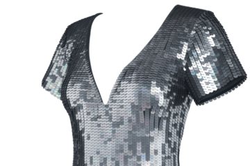 Sequin dress with V-neckline