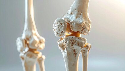 Human Knee Joint 3D Medical Illustration.