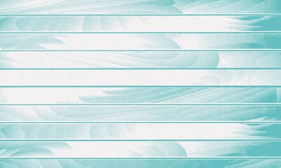 Abstract Teal and White Horizontal Linear Texture Background Modern Minimalist Cyan Slat Pattern with Soft Flowing Waves