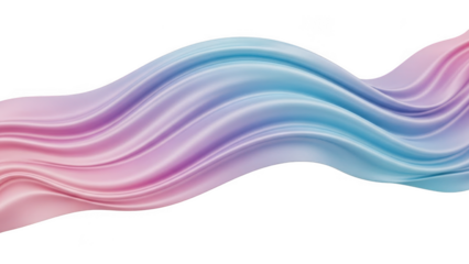 Abstract wavy gradient background isolated on transparent background