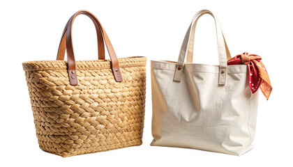 Shopping bag isolated on transparent background, high-quality PNG with handles and modern design, ideal for retail, ecommerce, branding, and marketing visuals.