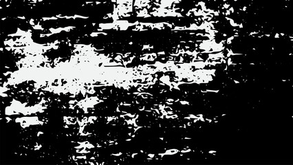 Abstract black and white grunge texture with high contrast distressed noise and grainy splatter.