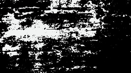 Fototapeta premium PNG. Abstract black and white grunge texture with high contrast distressed noise and grainy splatter.