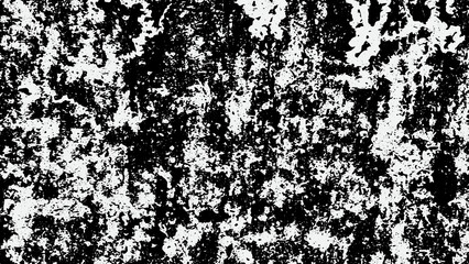 PNG. Abstract black and white grunge texture with high contrast distressed noise and grainy splatter.