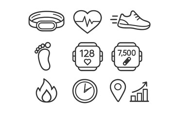 Fitness and Health Icons Collection