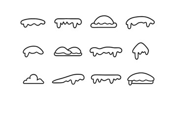Obraz premium Collection of Snow Cover Icons