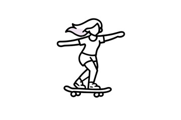 Cartoon person on a skateboard © Andrei