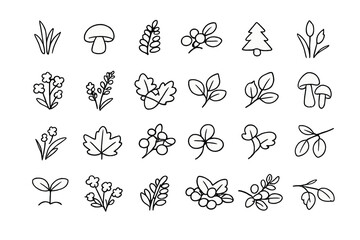 Obraz premium Nature Icons Set