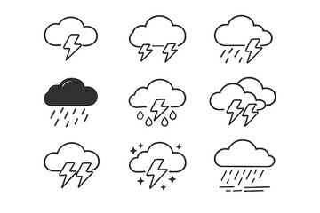 Obraz premium Collection of Weather Icons