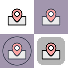 This versatile location pin icon is perfect for apps- websites- or any project needing a clear navigation marker. Its clean design and multiple variations ensure compatibility with various styles.
