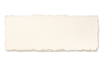 Torn paper strip on transparent background for message, note, banner, or advertising with rough edges