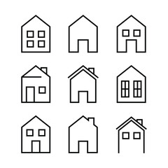 House Icon Set Vector Design.