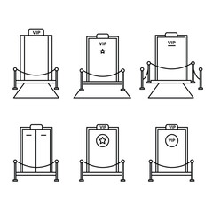 VIP Room Icon Set Vector Design.