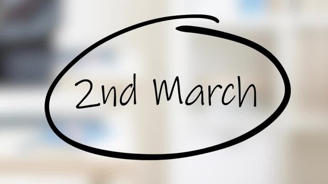 2nd March Handwriting using black marker on glass