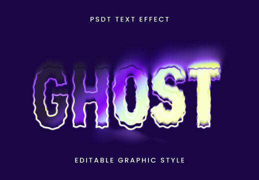 Outline Vapor Glow Text Effect