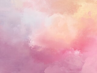 Fototapeta premium Soft Pastel Abstract Background with Painterly Textures, Gentle Pink, Peach, and Lavender Hues, Delicate Dreamy Cloud Effect for Design