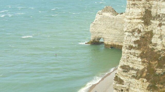 Etretat Elephant Rock and coastal cliffs Normandy France