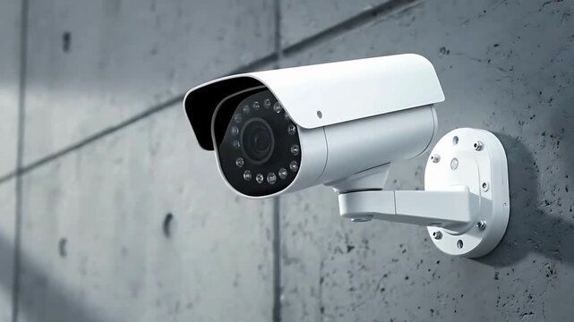 Security camera on wall 3D animation