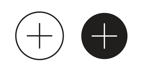 Obraz premium Add icons concept. Vector Line Icon Design. Simple flat style