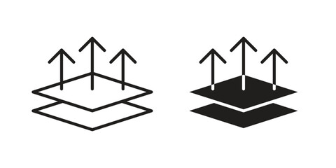 Fototapeta premium Breathable icons concept. Vector Line Icon Design. Simple flat style