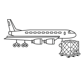 logistics with plane icon