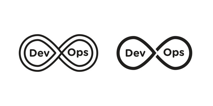 Dev ops icons concept. Vector Line Icon Design. Simple flat style