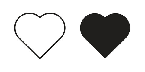 Obraz premium Heart icons concept. Vector Line Icon Design. Simple flat style