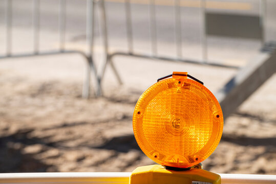 Flashing Amber Beacon for Road Safety and Hazard Warning