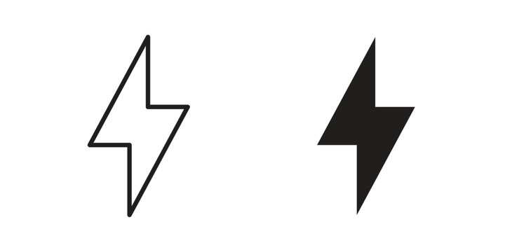 Lightning icons concept. Vector Line Icon Design. Simple flat style
