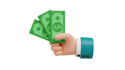 Hand Holding Dollar Bills