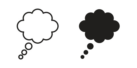 Think bubble icons concept. Vector Line Icon Design. Simple flat style