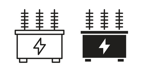 Transformer icons concept. Vector Line Icon Design. Simple flat style