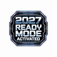 Cyberpunk 2027 activated emblem &ndash; Perfect for tech-ready branding.