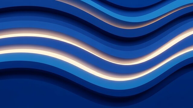 Abstract blue waves - Powered by Adobe