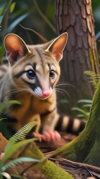 Wild quoll in its natural habitat