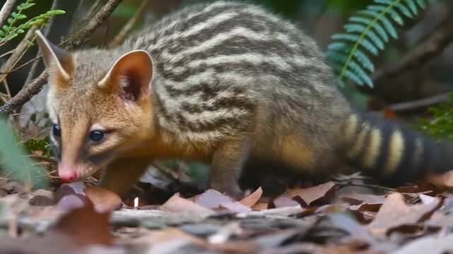 Wild quoll in its natural habitat