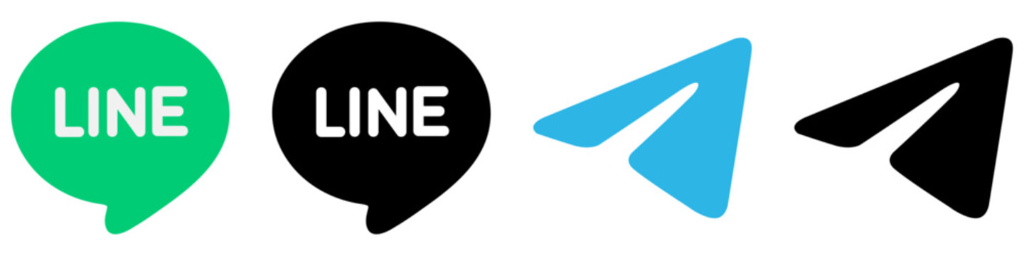 Line Telegram Icons