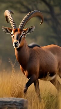 Wild chevrotain in its natural habitat