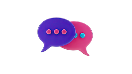 3D Speech Bubbles with Message Dots