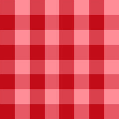 Seamless Red Plaid Checkered Pattern in a classic Textile style. Repeating Background suitable for Fabric, fashion design, Wrapping paper, Wallpapers, Packaging, Scrapbooking, Digital backgrounds. 